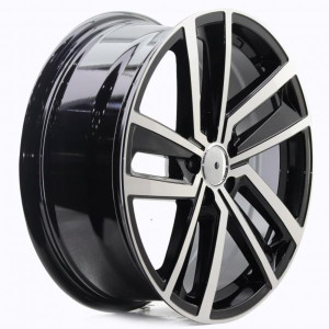 WHEEL BLACK MACHINED FACE 17x5