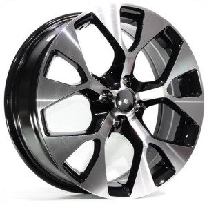 WHEEL NOS-40 BLACK MACHINED FACE 17x4