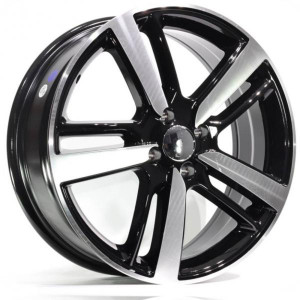 WHEEL NOS-42 BLACK MACHINED FACE 17x4