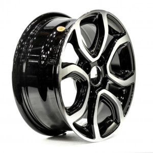 WHEEL CT1001-1765-08 BLACK MACHINED FACE NOS-JH1 17x5