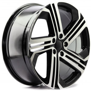 WHEEL BLACK MACHINED FACE 17x5
