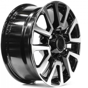 WHEEL 514 BLACK MACHINED FACE 17x6