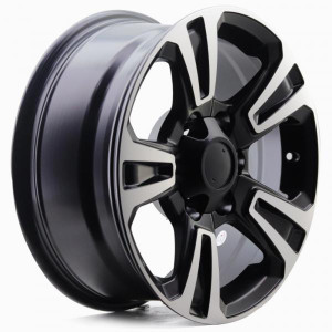 WHEEL SEMI MATT BLACK MACHINED FACE 17x6