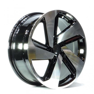 WHEEL 50043 BLACK MACHINE FACE 17x5