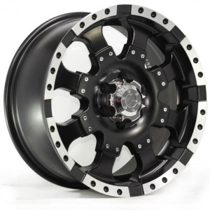 WHEEL 822 MATT BLACK MACHINED FACE 17x6