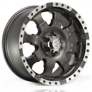 WHEEL 822 MATT GUN METAL MACHINED FACE 17x6