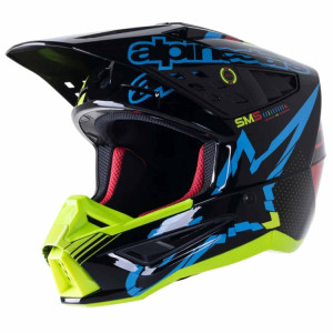 ALPINESTARS Casco Alpinestars S-M5 Action  Negro Azul Amarillo M 