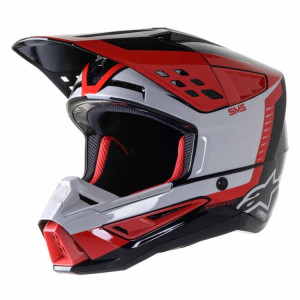 ALPINESTARS Casco Alpinestars S-M5 Beam Gris Rojo M 