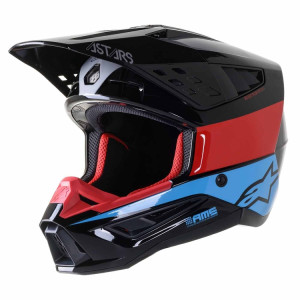 ALPINESTARS Casco Alpinestars S-M5 Bond Negro Rojo Azul XL 