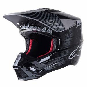 ALPINESTARS Casco Alpinestars S-M5 Solar flare Negro Gris Dorado  L 