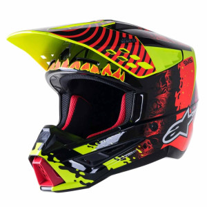 ALPINESTARS Casco Alpinestars S-M5 Solar flare Negro Rojo Amarillo M 