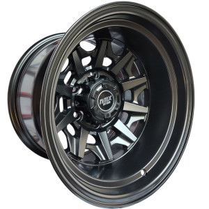 KMX Juego De Rines 15X10 Negro Mate 15X6