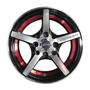 WHEEL BLACK MACHINE RED UNDER CUP 13x8