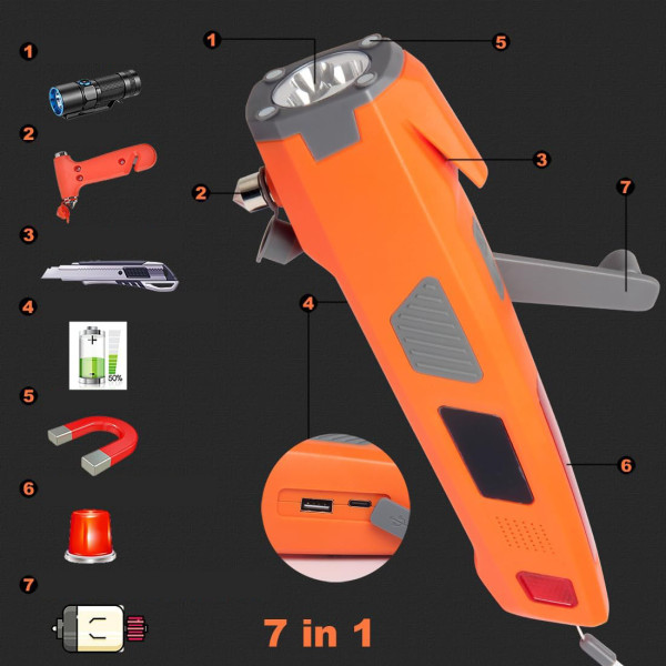 Llavero multi-herramientas Swiss Tech en plata 7 en 1 con linterna LED para  la auto seguridad Paquete de 1 1 paquete – Yaxa Colombia