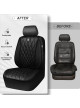 Universal Fundas de asiento delantero de automóvil de piel sintética de lujo 