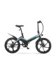 STARKER BICICLETA ELECTRICA RUFUS NEGRO/GRIS/AZUL 